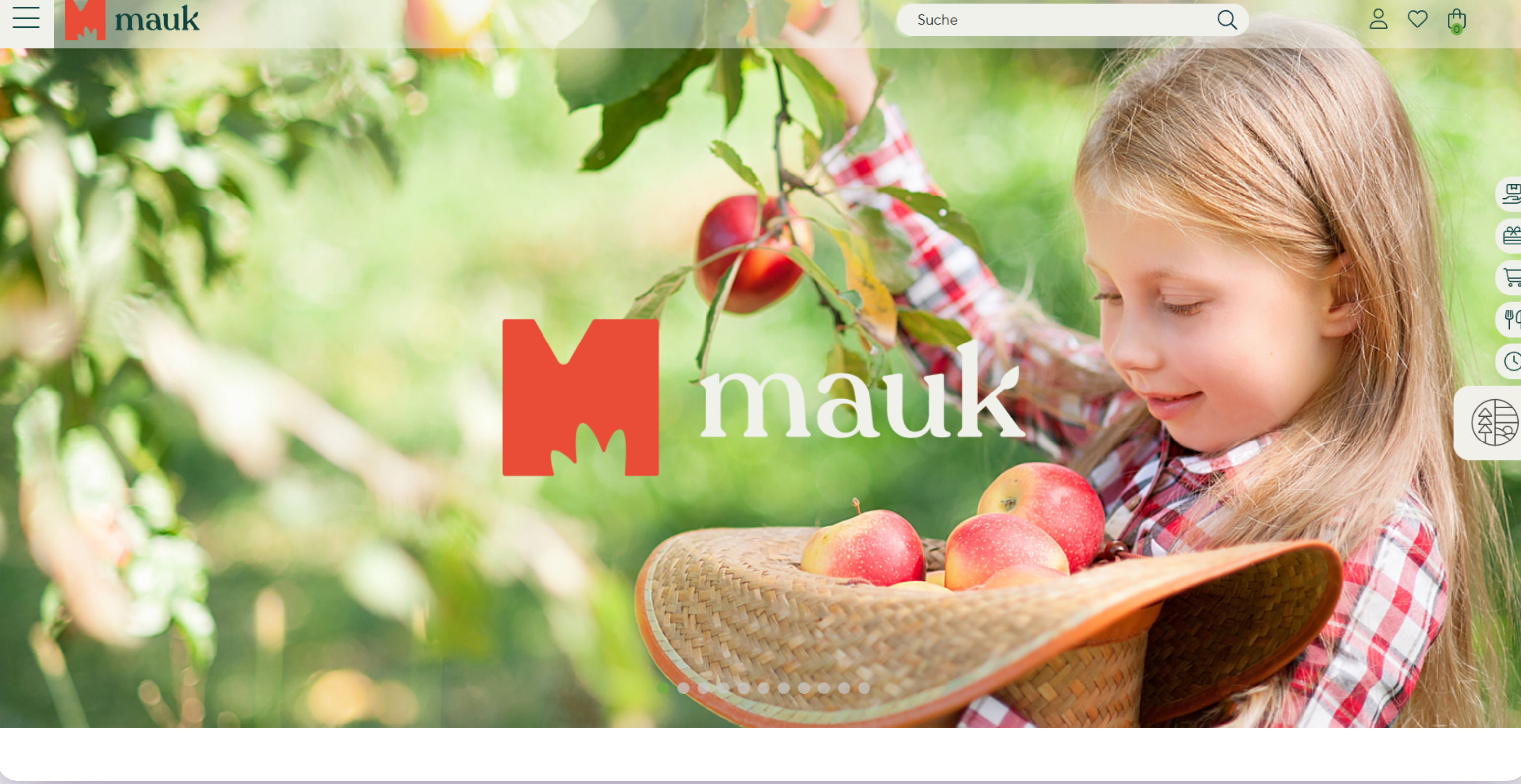 Mauk Website Desktop-Ansicht